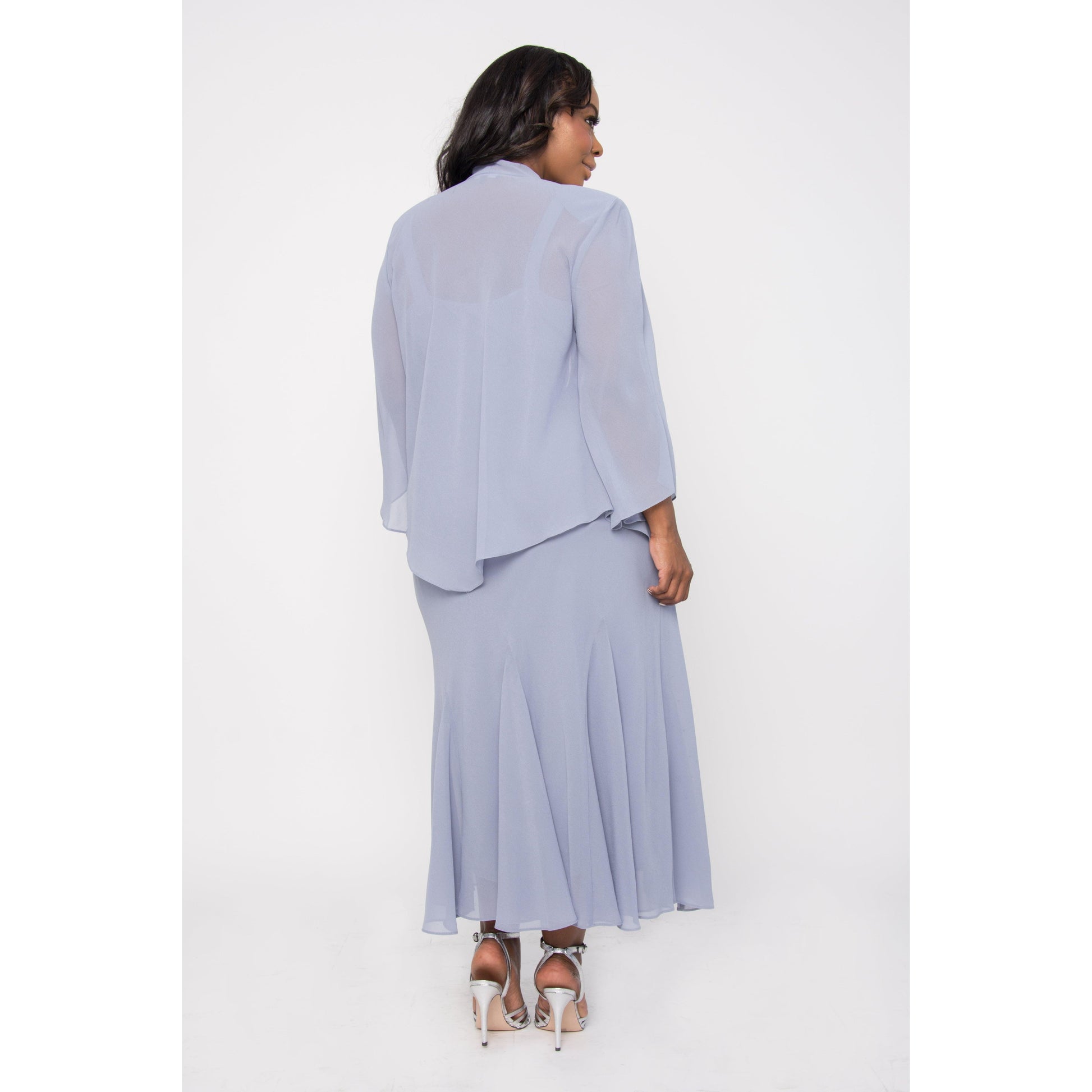Elegant Plus Size Long Mother of Bride Dress - R&M Richards