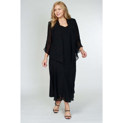Elegant Plus Size Long Mother of Bride Dress - R&M Richards