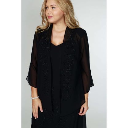 Elegant Plus Size Long Mother of Bride Dress - R&M Richards
