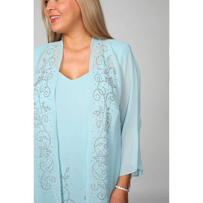 Elegant Plus Size Long Mother of Bride Dress - R&M Richards