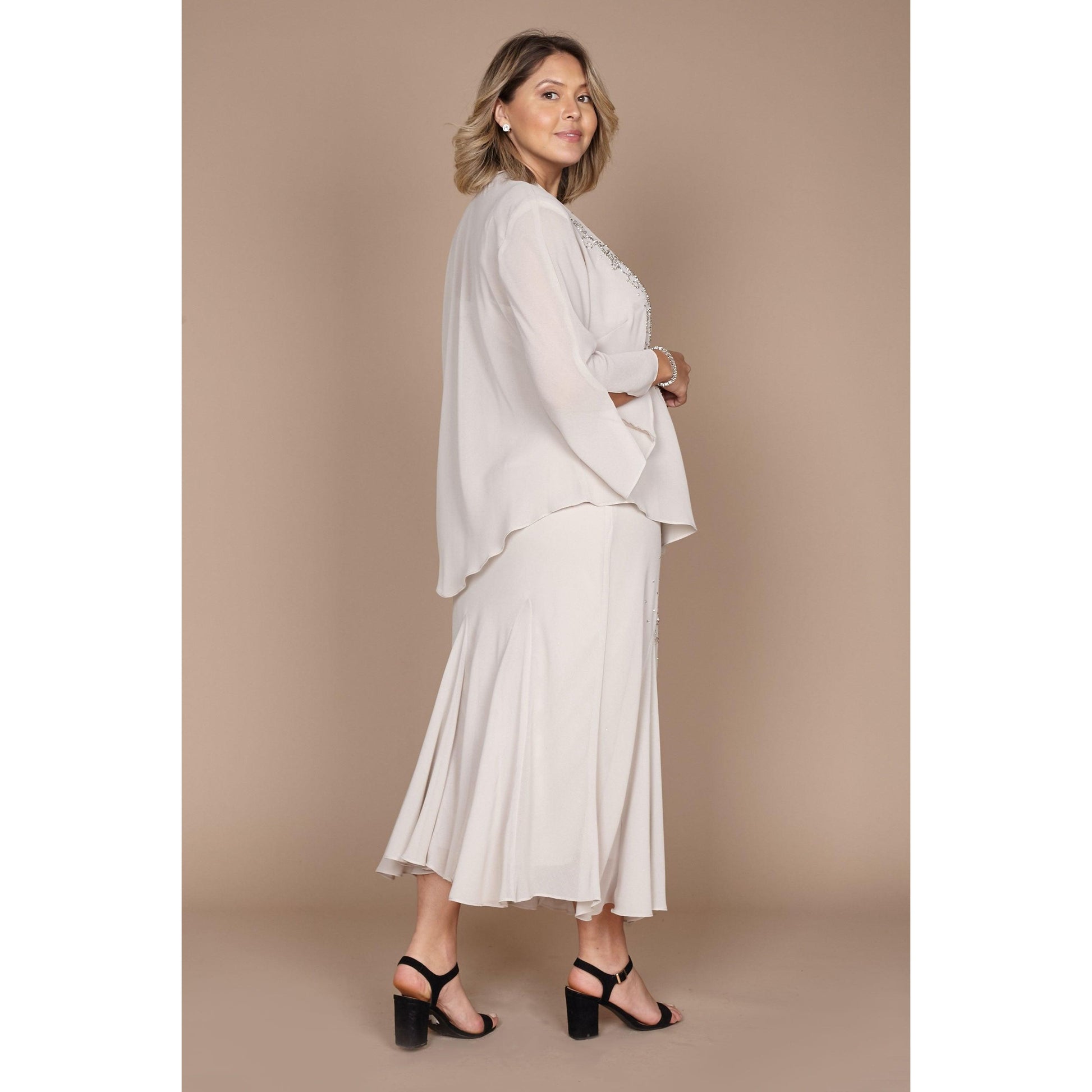 Elegant Plus Size Long Mother of Bride Dress - R&M Richards