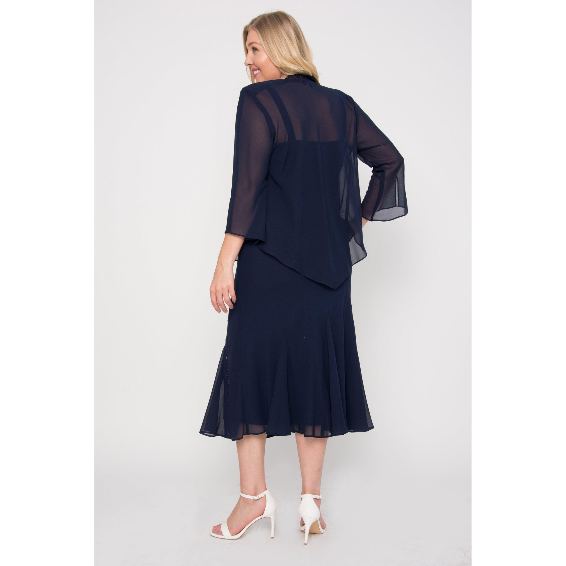 Elegant Plus Size Long Mother of Bride Dress - R&M Richards
