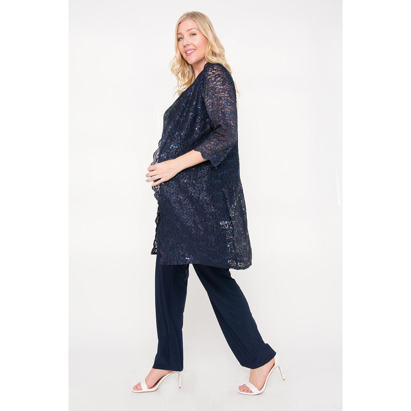 R&M Richards Plus Size Mother of Bride Pant Suit