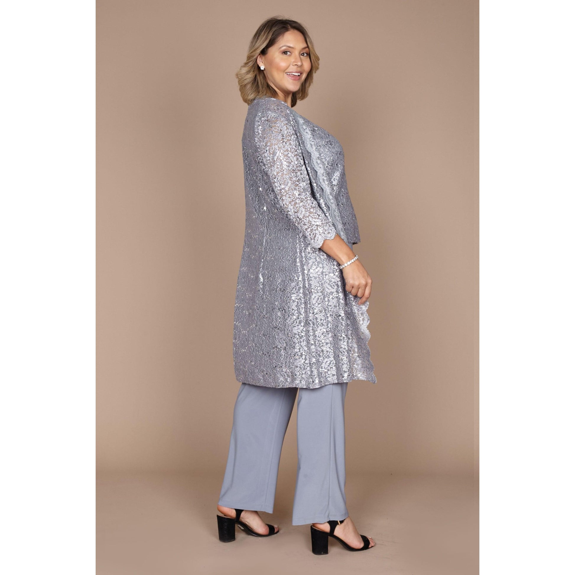 R&M Richards Plus Size Mother of Bride Pant Suit