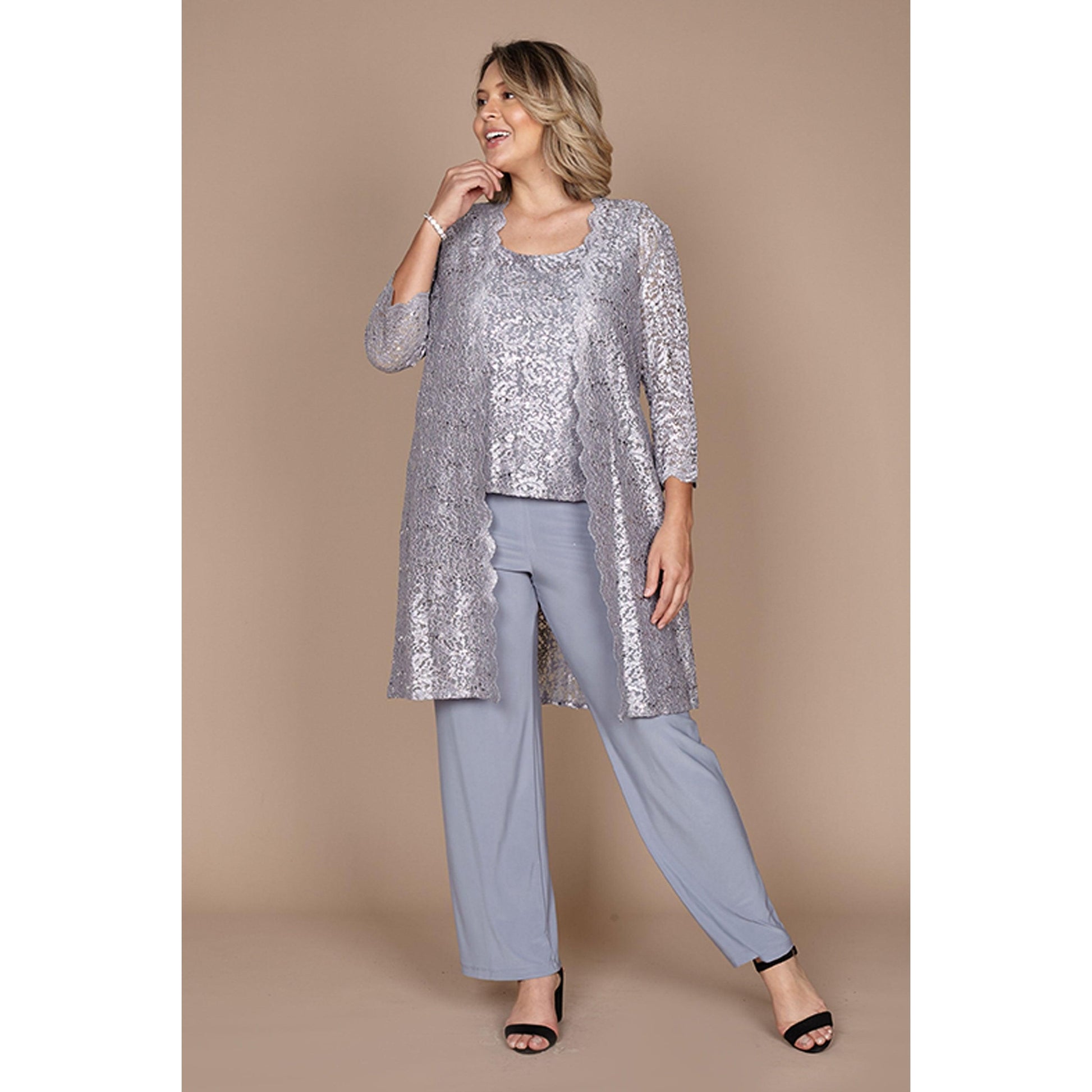 R&M Richards Plus Size Mother of Bride Pant Suit