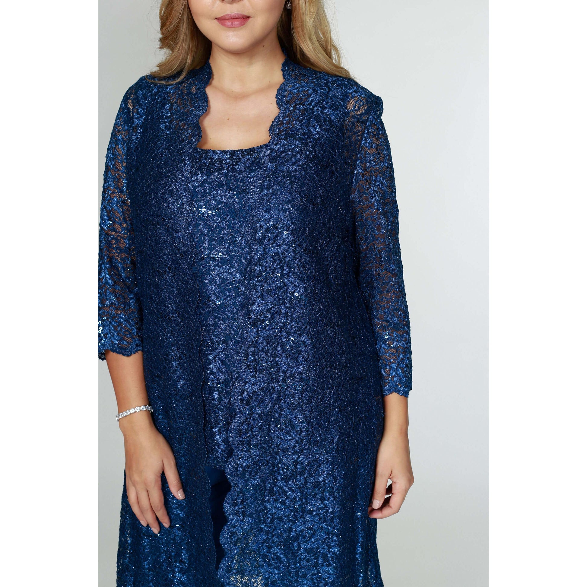R&M Richards Plus Size Mother of Bride Pant Suit