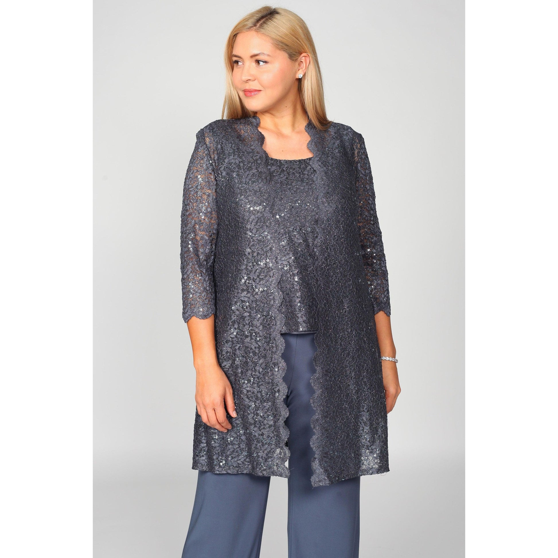 R&M Richards Plus Size Mother of Bride Pant Suit
