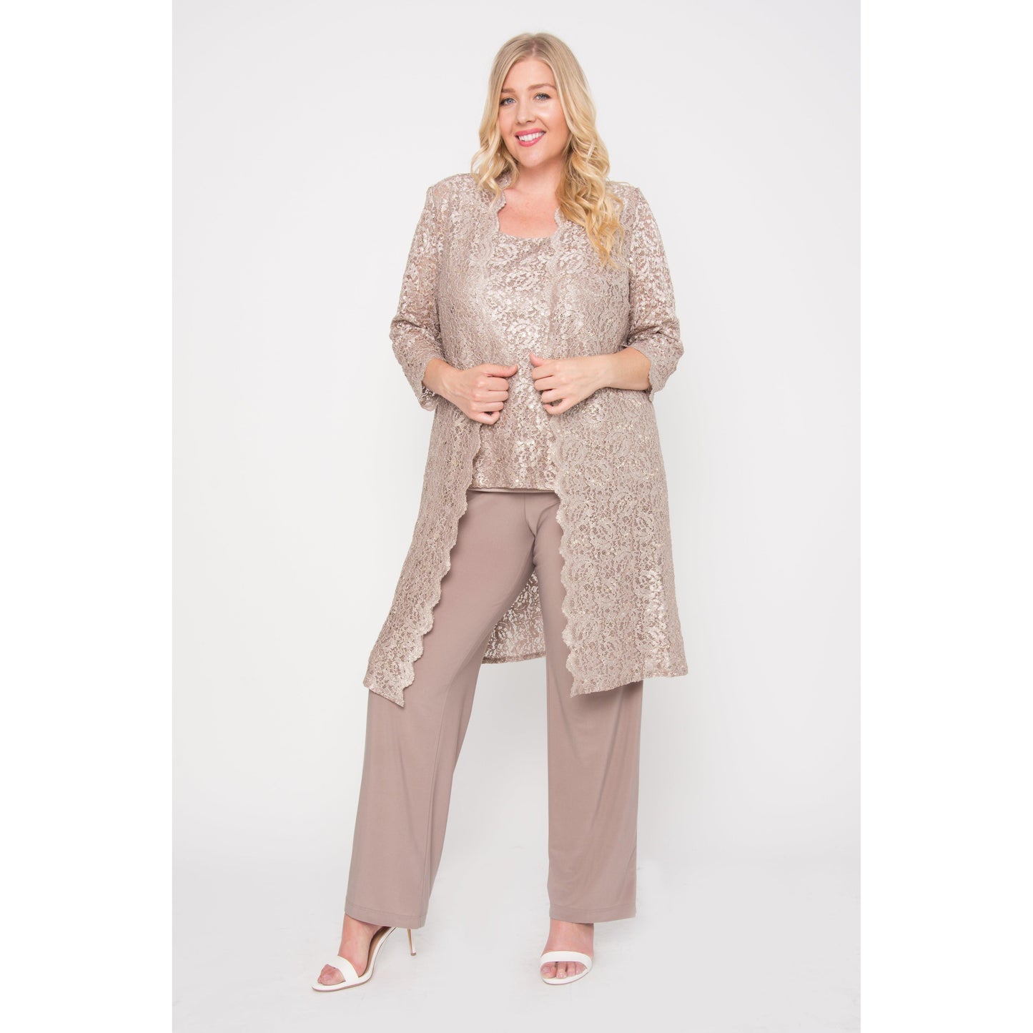R&M Richards Plus Size Mother of Bride Pant Suit