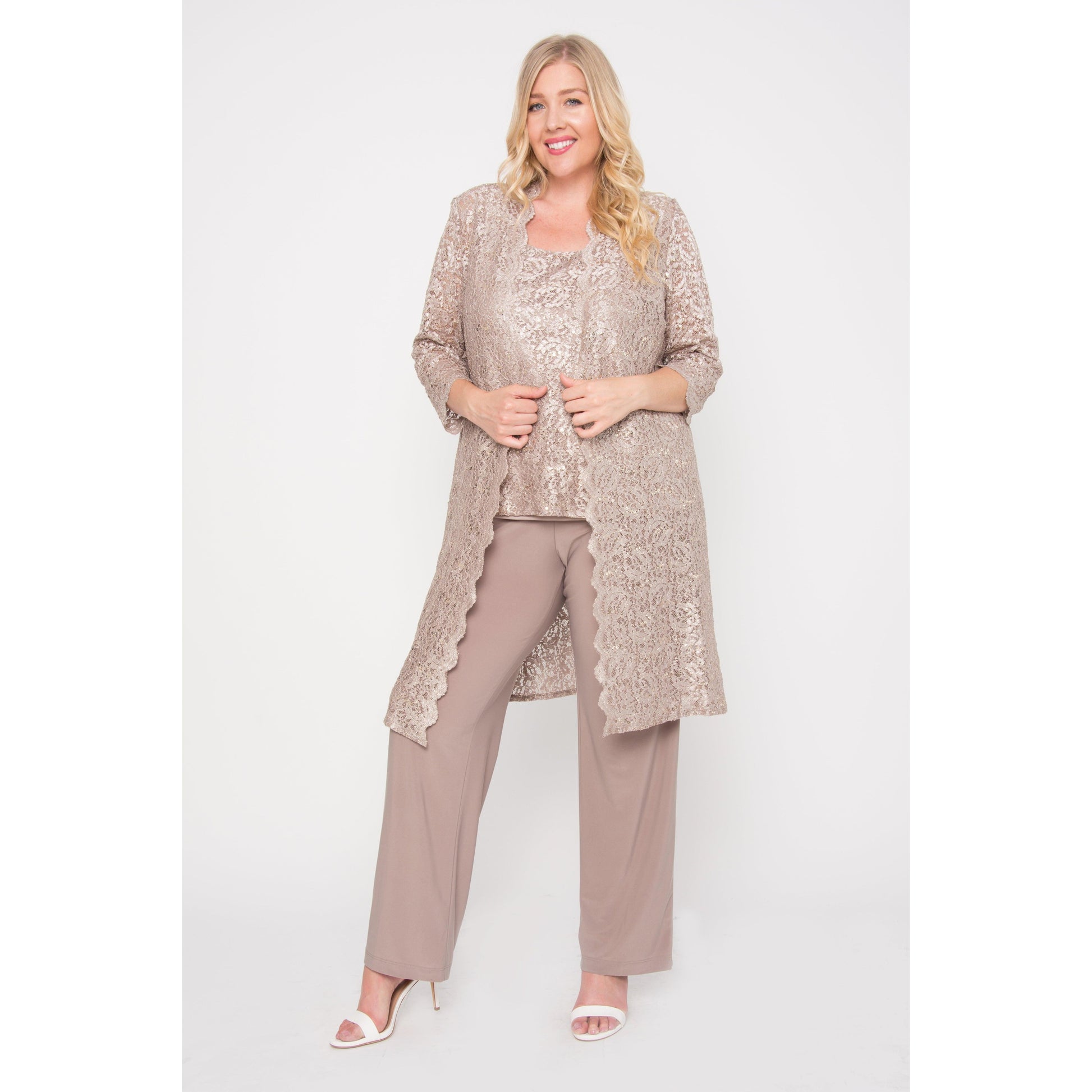 R&M Richards Plus Size Mother of Bride Pant Suit