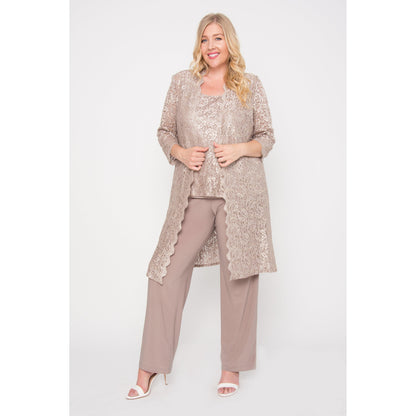 R&M Richards Plus Size Mother of Bride Pant Suit