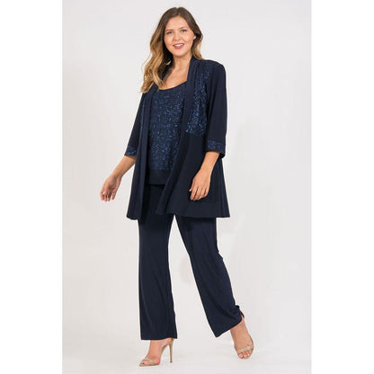 R&M Richards Plus Size Formal Pant Suit