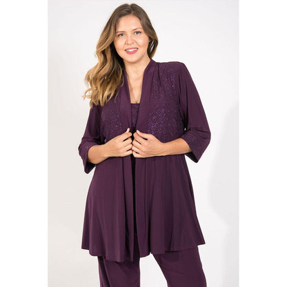 R&M Richards Plus Size Formal Pant Suit