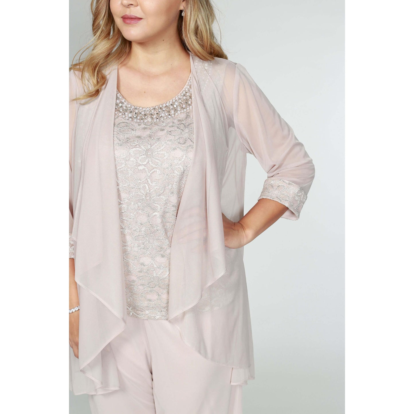 Formal Plus Size Pant Suit