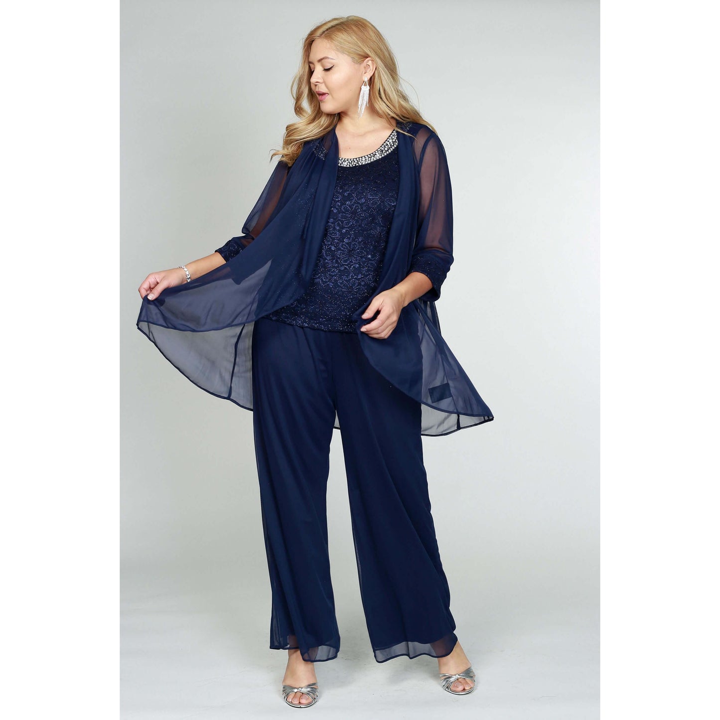 Formal Plus Size Pant Suit