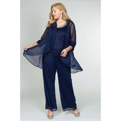 Formal Plus Size Pant Suit