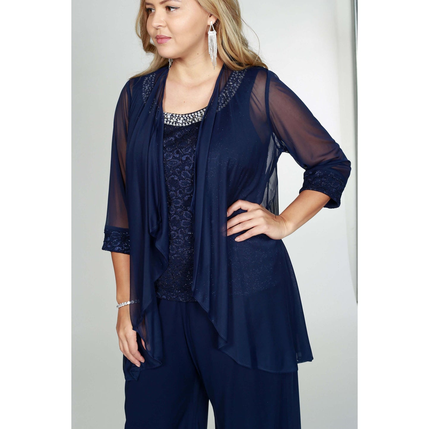 Formal Plus Size Pant Suit