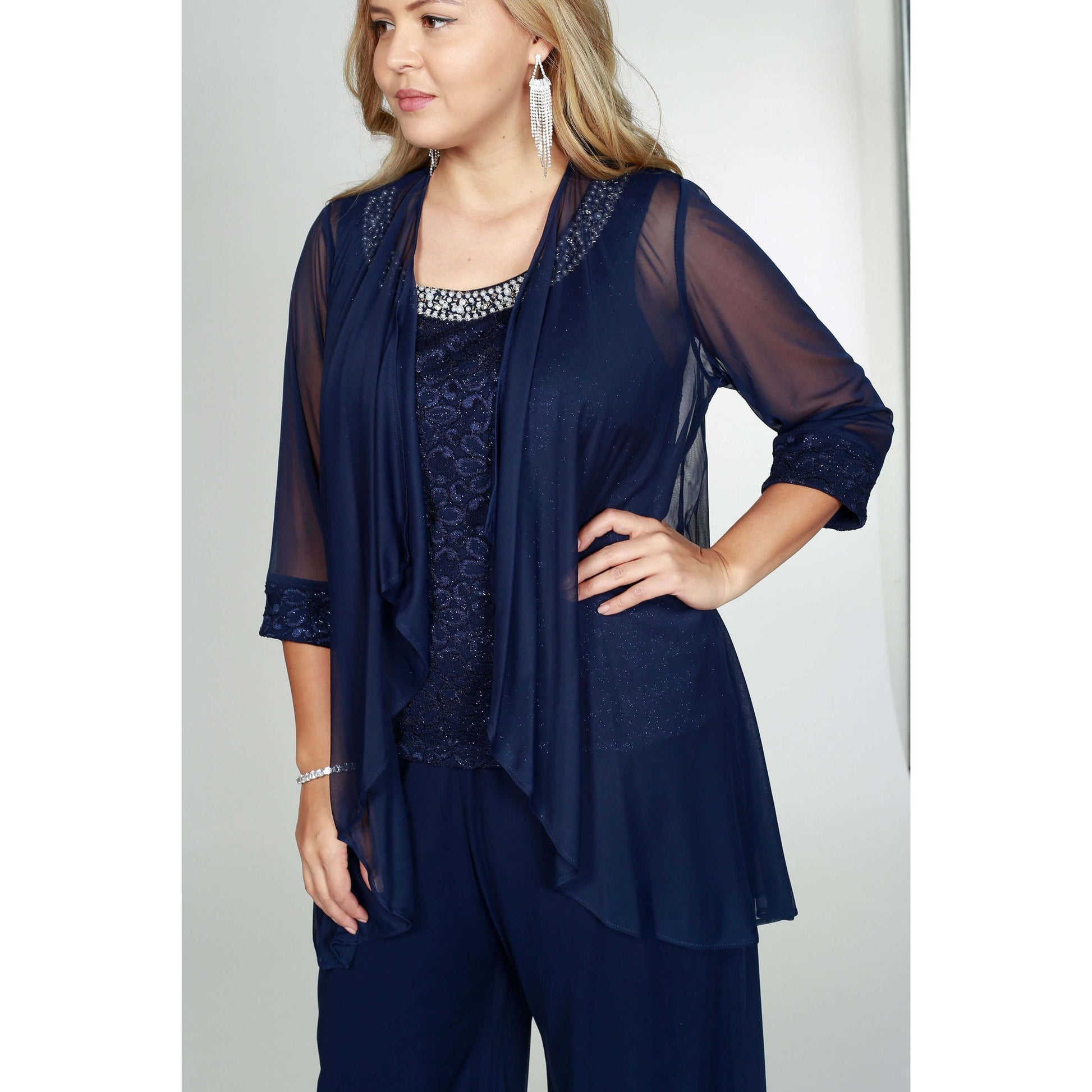 Formal Plus Size Pant Suit