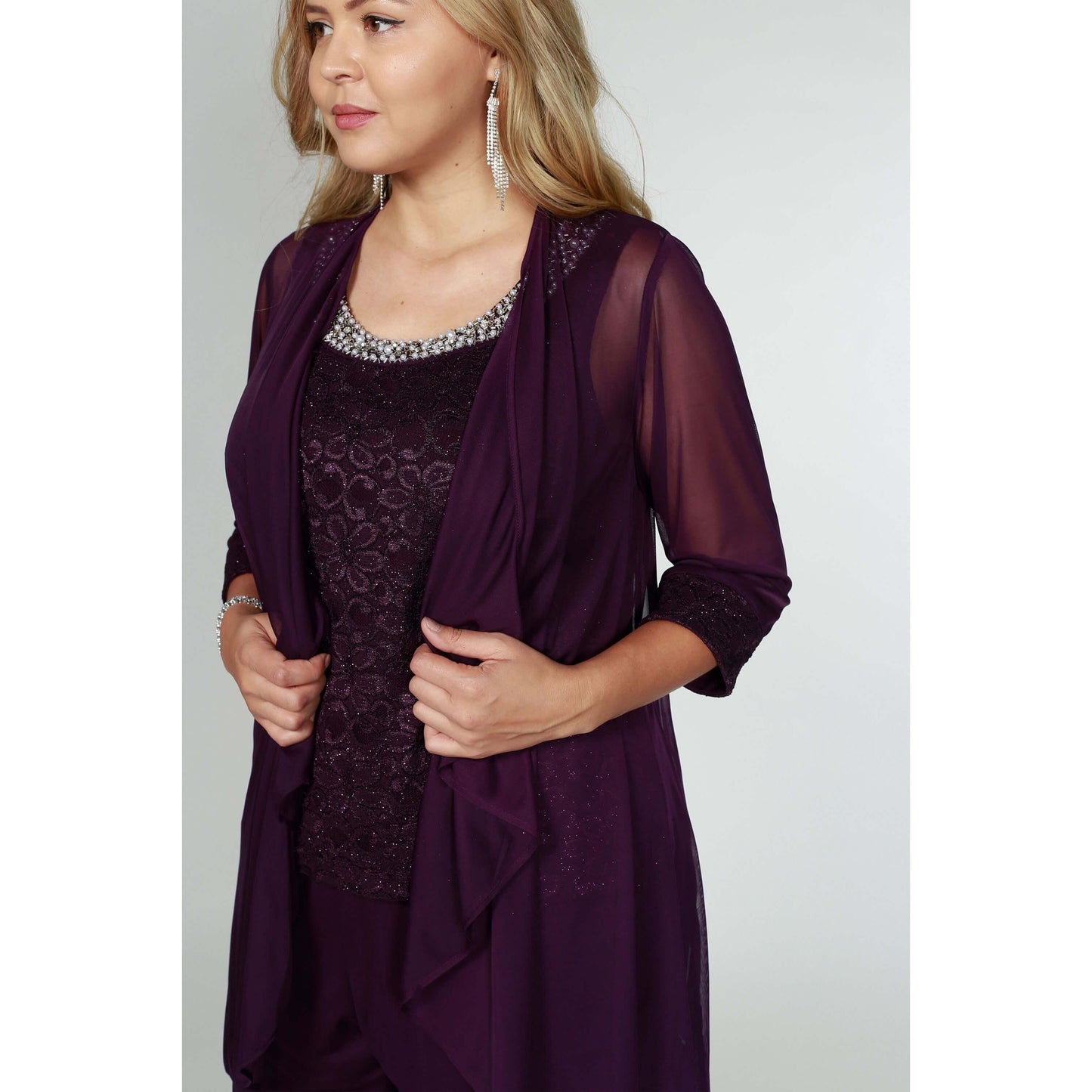 Formal Plus Size Pant Suit