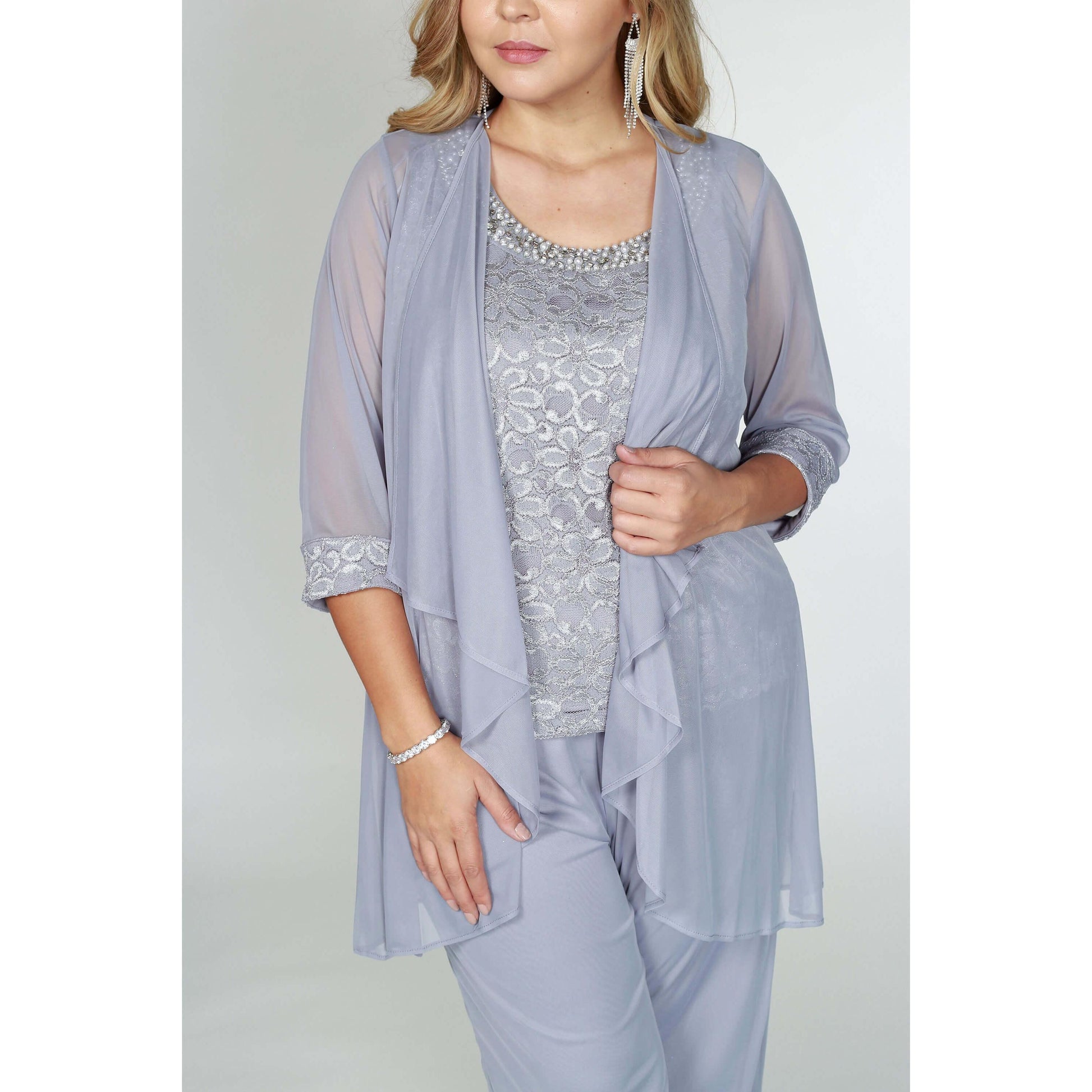 Formal Plus Size Pant Suit