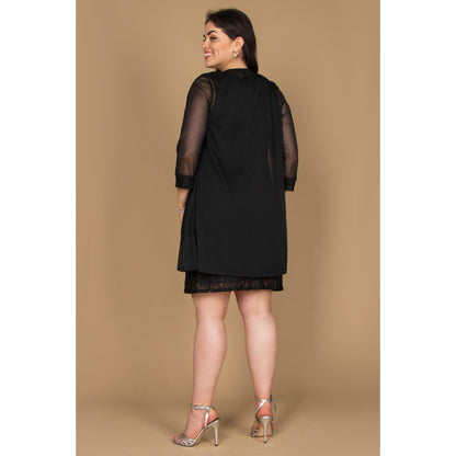 R&M Richards Short Lace Mother of the Bride Plus Size Dress